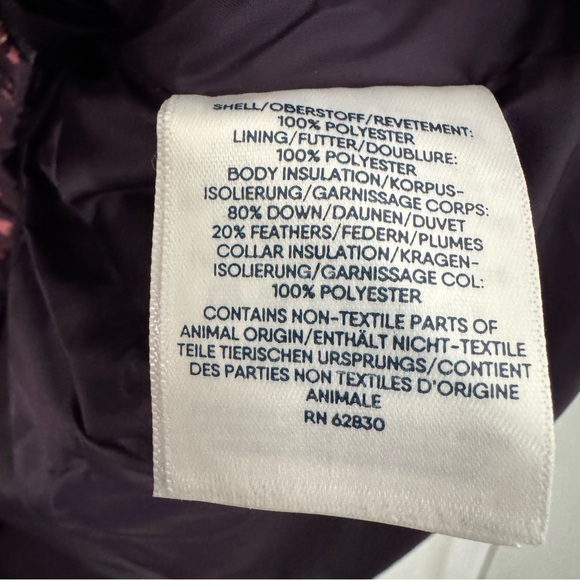 Lands End Down Puffer Vest Womens L‎ Tall Reindeer Bear Fair Isle Christmas - Picture 3 of 5